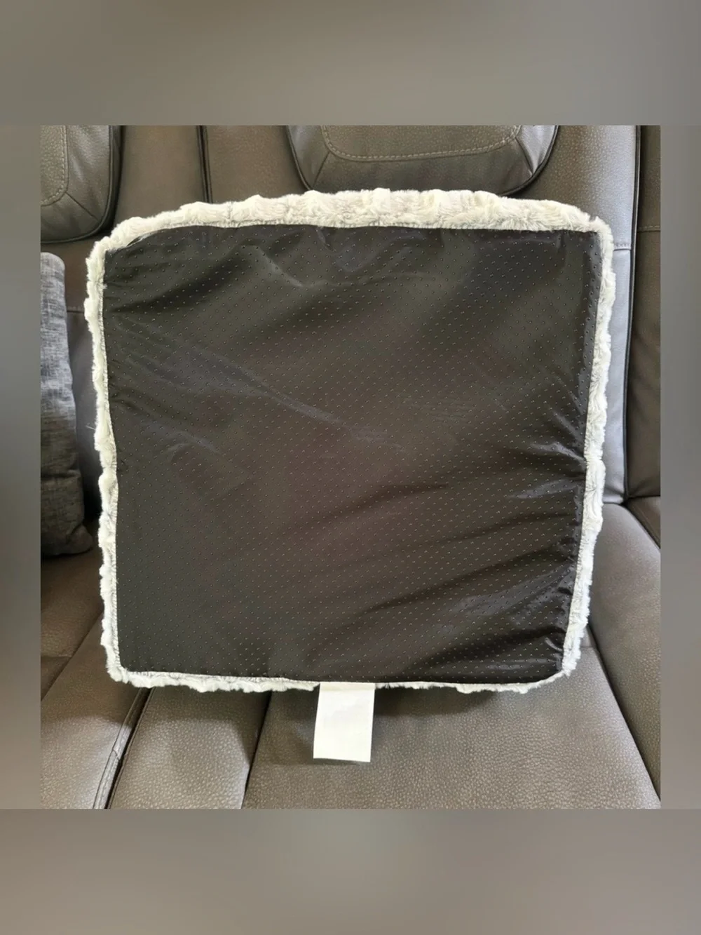 Plush Gray Pet Cat Cave Bed with Easter Toy Basket